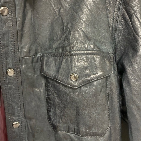 NWT John Varvatos leather Lionell Shirt Jacket.Msrp $698. Size SMALL - Picture 10 of 14